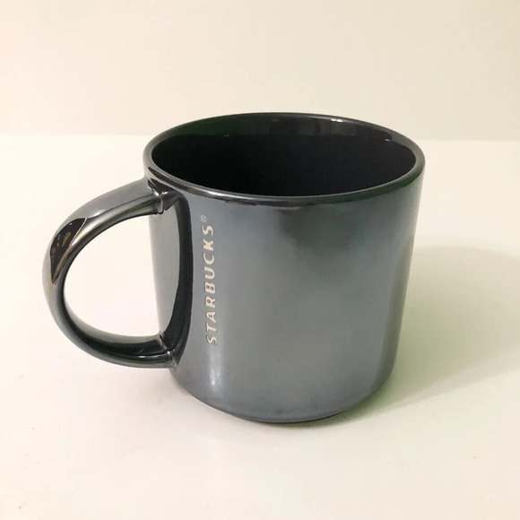 2013 Starbucks Gun Metal Gray Metallic Mug  14 oz Coffee Cup - Picture 2 of 10